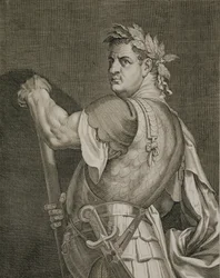 D. Titus Vespasien Empereur de Rome 79-81 AD gravé par Aegidius Sadeler (1570-1629)